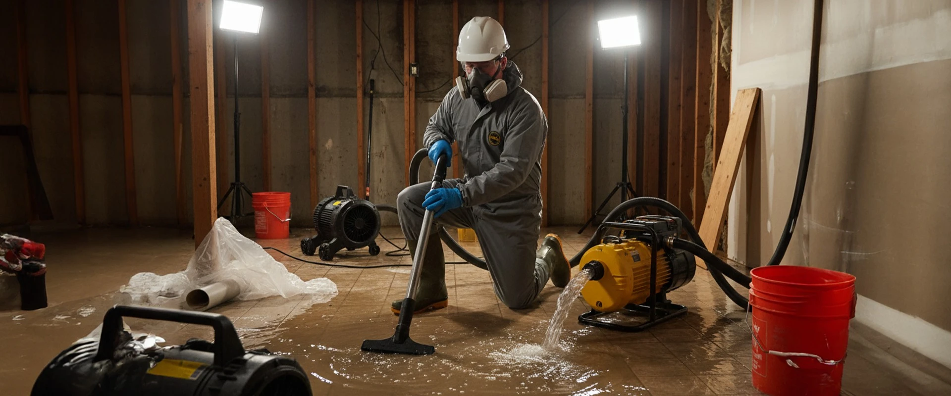 Basement water damage restoration