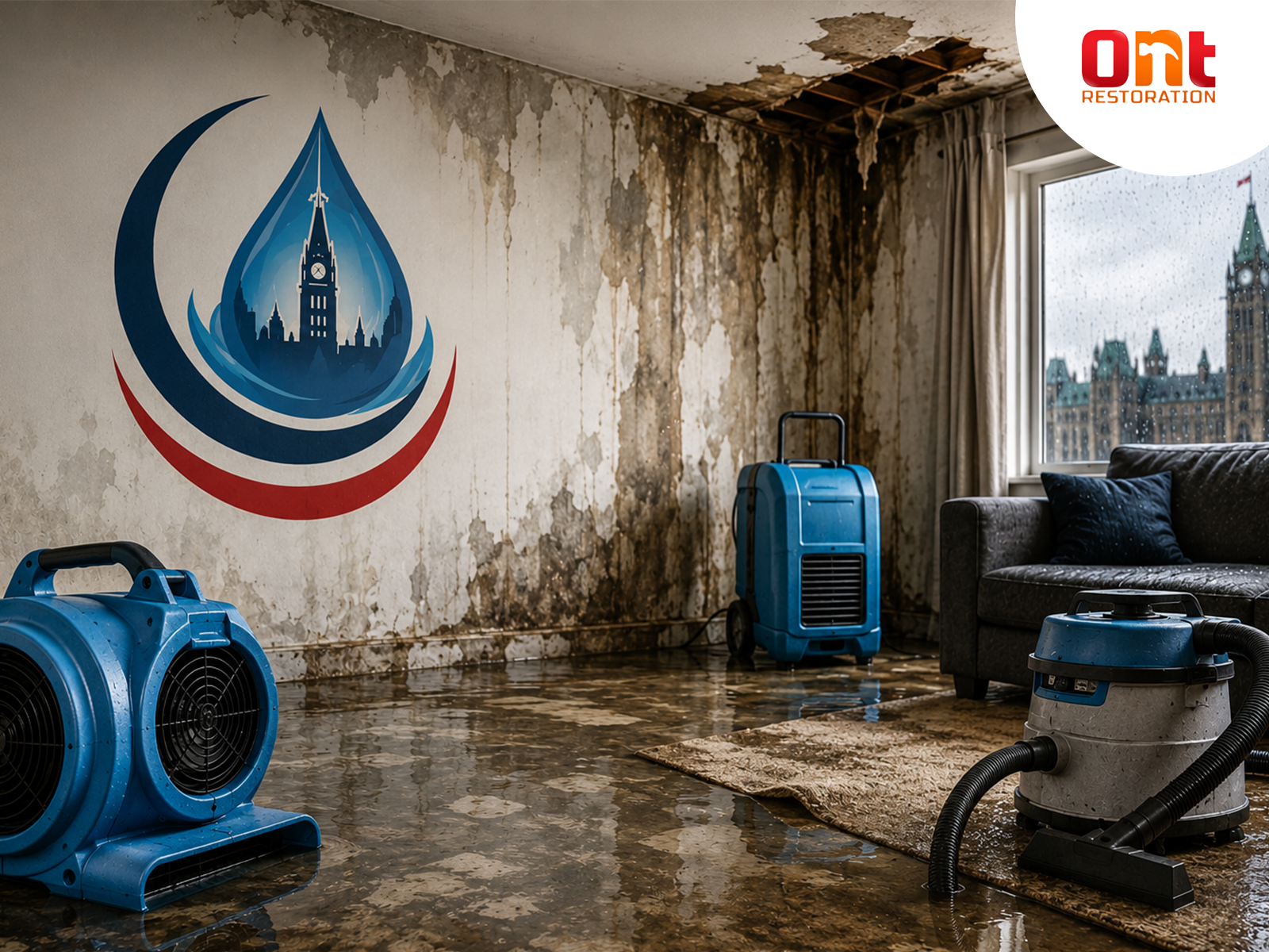A burst pipe during winter, a sudden failure of an appliance, snowmelt or a minor leak in pipes can turn into a major water damage problem. Any of these issues cause water damage in your property. Besides this, heavy rainfall in Ottawa can also lead to water intrusion and a flooded basement. All of these can lead to structural damage and pose a risk of mold and bacterial growth in the property. Acting quickly is the key to addressing these water damage situations. Getting professional help can reduce the extent of damage, and early addressing will limit the cost of repair and restoration. ONT Restoration offers quick response and water damage restoration Ottawa services. Learning the signs of water damage early can also reduce the extent of damage. Water Damage Signs Many property owners overlook these common signs indicating water damage, and over time they become major issues. Let's explore some of the common water damage signs- Yellow or greyish patch on the walls or ceiling. Bubbling and peeling paint on the walls. Warped hardwood. An unexpected increase in water bill indicates a hidden leak. Ottawa's changing weather can also contribute to hidden moisture problems. Snowmelt, ice damming, and heavy storms can allow water to enter areas that are not immediately visible. Regular inspections can help identify the issues before they turn into a flooded basement or severe water damage issue. Poor drainage, overflowing sewers, and overflowing toilets can also cause water damage issues in properties. Let's see what to do first in the event of water damage. What to Do First in Case of Water Damage Every minute counts at the time of water damage. Taking the right steps can reduce the damage and repair cost. What To Do First In Case Of Water Damage If the water damage is due to appliance failure, a plumbing leak, or overflowing toilets or sinks, the first thing is to stop the source of water. At the time of water intrusion is to remove the documents, essential belongings that may come into contact with the water. To reduce the chance of any other mishap, it is also advised to switch off the electric supply of the affected area to eliminate the chance of electrocution. It is also advised to take the necessary photos and videos of the affected area. It will help the restoration company understand the situation and is also useful for insurance claims. Contact a team of professionals that has enough local experience and can reach you quickly. ONT Restoration Ottawa offers emergency water damage restoration services and quick response to customers. Water Damage Restoration Process At ONT Restoration Ottawa, we offer a detailed and expert water damage restoration process that restores your property safely and efficiently. Inspection and Assesment Our team will arrive quickly to assess the situation and start insurance assistance procedures. We handle insurance from claiming to final billing for our customers. Water Extraction and Removal Water intruded into the property is extracted with advanced equipment. A quick and proper water removal process reduces the risk of structural deterioration. Drying and Dehumidification Even after visible water has been removed, moisture can remain trapped in building materials. Dehumidifiers and professional drying equipment help remove this remaining moisture and support thorough drying. Cleaning and Sanitizing After drying, proper cleaning is done to remove the traces of contamination and reduce the risk of mold and mildew growth as well. Our team will safely dispose of the waste material in the designated area. Repair and Restoration The final stage involves repairing or replacing damaged materials such as drywall, flooring, and insulation. Whether it is a small leak or a major flood, professional home restoration in Ottawa helps ensure the property is safe and clean. Final Thoughts Water damage can easily escalate if overlooked. Whether it's a small leak or a flooded basement, quickly calling a professional restoration company will help restore the property and reduce the risk of damage. ONT Restoration Ottawa will respond to you quickly and guide you through the whole process, from insurance claims and billing to water extraction, cleaning, and restoration. Our certified team of experienced experts offers efficient water damage restoration services in Ottawa.